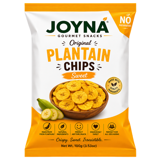 Joyna Gourmet Snacks Origibal Plantain Chips (Sweet)